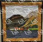 Mountain Village Along Water Quilt by Azalea City Quilters Guild Member