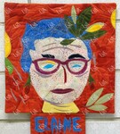 Funky Self-Portrait by Elaine by Azalea City Art Quilters