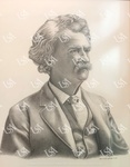 Portrait of Mark Twain by Patti Treadaway Walls