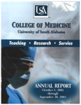 University of South Alabama College of Medicine Annual Report for 2001-2002
