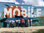 All students and TAs downtown Mobile mural 5.20.21.JPG by Lesley A. Gregoricka